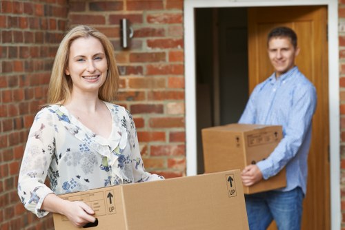 Office relocation transport with a local removal van